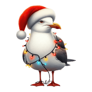 Christmas Seagull Tree Design - DTF Ready To Press