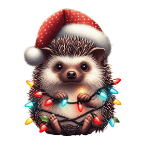 Christmas Hedgehog Tree Design - DTF Ready To Press