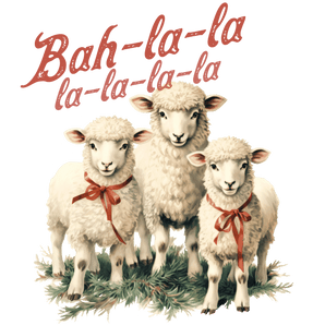 Bah-la Christmas Sheep Design - DTF Ready To Press