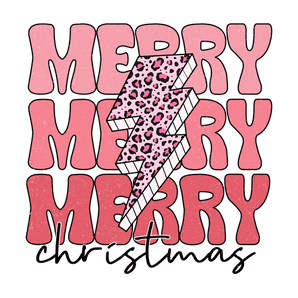 Leopard Merry Christmas Design - DTF Ready To Press