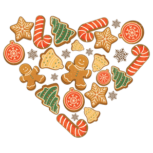 Christmas Gingerbread Heart Design | Iris DTF