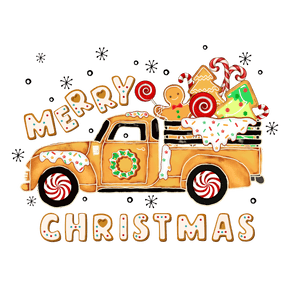 Merry Christmas Candy Truck Design | Iris DTF
