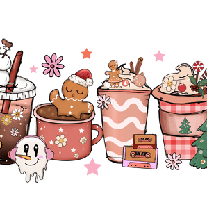 Snow and Hot Chocolate Christmas Design | Iris DTF
