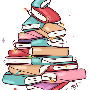Christmas Books Tree Design - DTF Ready To Press