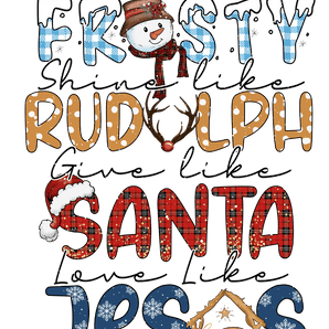 Santa Jesus Christmas Design - DTF Ready To Press