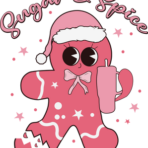 Sugar Spice Christmas Design - DTF Ready To Press
