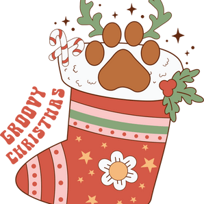 Groovy Christmas Design - DTF Ready To Press