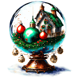 Christmas Snow Globe Design - DTF Ready To Press