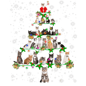 Christmas Cat Tree Design DTF-Ready to Press V1 | Iris DTF