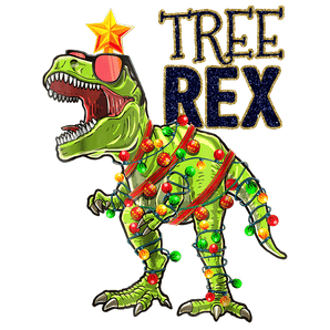 Tree Rex Christmas Design - DTF Ready To Press