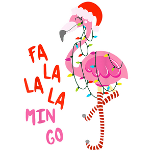 Christmas Flamingo Design DTF-Ready Press (V1) | Iris DTF