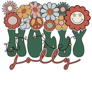 Holly Jolly Christmas Design DTF-Ready to Press | Iris DTF