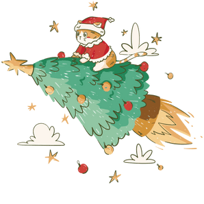 Christmas Cat Design DTF-Ready to Press (V1) | Iris DTF