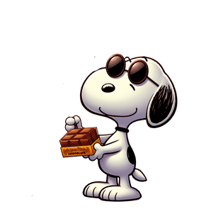 Snoopy Chocolate Cartoon Design - DTF Ready To Press