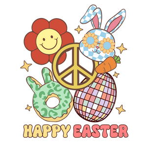 Happy Easter Peace Party Design - DTF Ready To Press