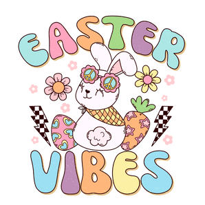 Retro Easter Vibes Design - DTF Ready To Press