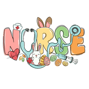 Easter Bunny Nurse Design - DTF Ready To Press