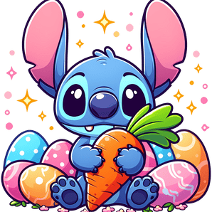 Baby Stitch Cute Easter Design - DTF Ready To Press