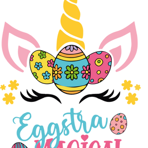 Eggstra Magical Easter Cute Unicorn Design | Iris DTF
