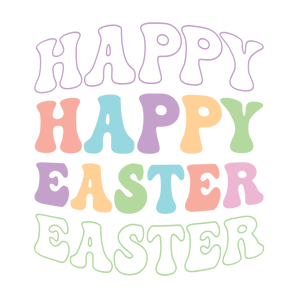 Happy Easter Retro Party Design - DTF Ready To Press