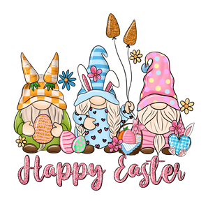 Gnome and Bunny Happy Easter Design | Iris DTF