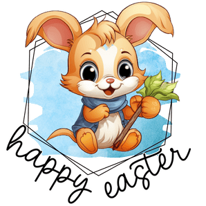 Happy Easter Cute Bunny DTF-Ready to Press (V2) | Iris DTF