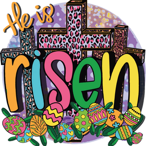 He Is Risen Easter Leopard Design - DTF Ready To Press