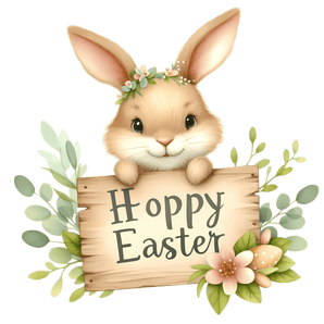 Happy Easter Bunny Party Ready to Press (V1) | Iris DTF