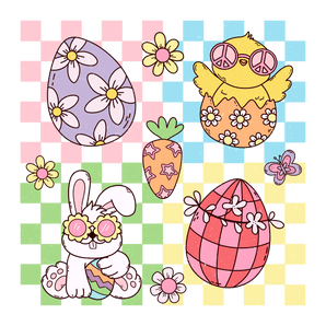 Retro Easter Design - DTF Ready To Press