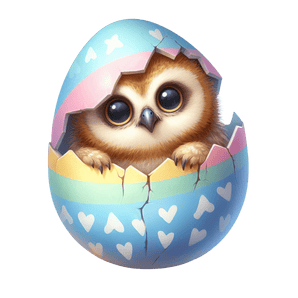 Happy Easter Cute Owl Design - DTF Ready To Press