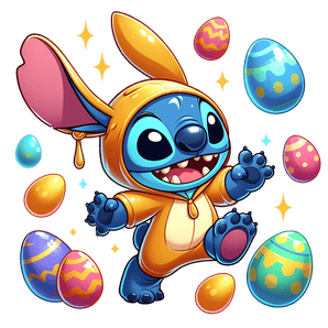 Disney Baby Stitch Happy Easter Design | Iris DTF