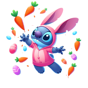 Lilo Stitch Happy Easter Design - DTF Ready To Press