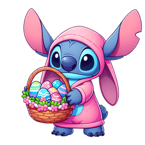 Disney Stitch Easter Design - DTF Ready To Press