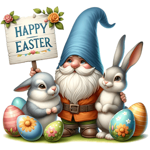 Cute Bunny Happy Easter DTF-Ready to Press (V2) | Iris DTF