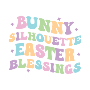 Bunny Silhouette Easter Blessings Design | Iris DTF