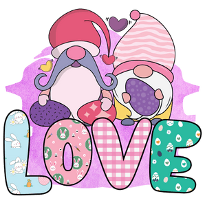 Gnome Easter Love Design DTF-Ready to Press | Iris DTF