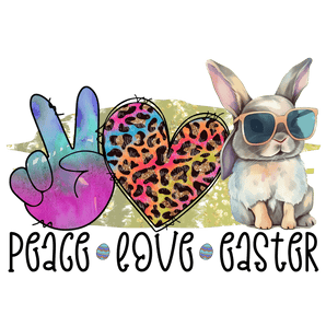 Peace Love Easter DTF Design Ready to Press | Iris DTF