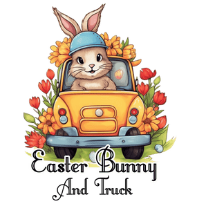 Easter Bunny and Truck Design DTF-Ready Press | Iris DTF