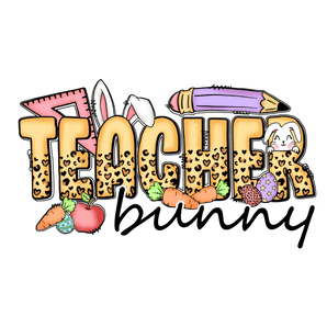 Teacher Bunny Easter DTF Design Ready Press V1 | Iris DTF