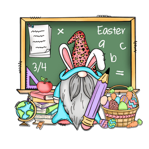 Easter Gnome Teacher Design - DTF Ready To Press