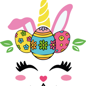 Easter Cute Unicorn Egg Design - DTF Ready To Press