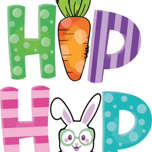 Hip Hop Easter Bunny Design - DTF Ready To Press