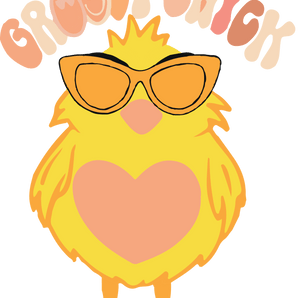 Groovy Chick Easter Design - DTF Ready To Press
