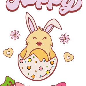 Hoppy Easter Chick Design - DTF Ready To Press