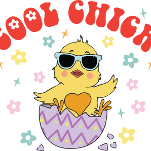 Cool Chick Easter Design - DTF Ready To Press