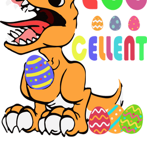 Eggcellent Egg Hunter Dino Easter Design | Iris DTF