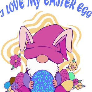 I Love My Easter Egg Gnome Design | Iris DTF