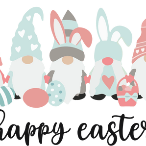 Gnome Happy Easter Design - DTF Ready To Press