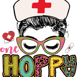 One Hoppy Nurse Easter Design - DTF Ready To Press