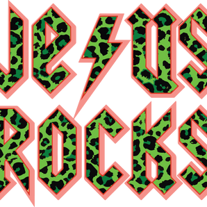 Jesus Rocks Easter Leopard Design | Iris DTF